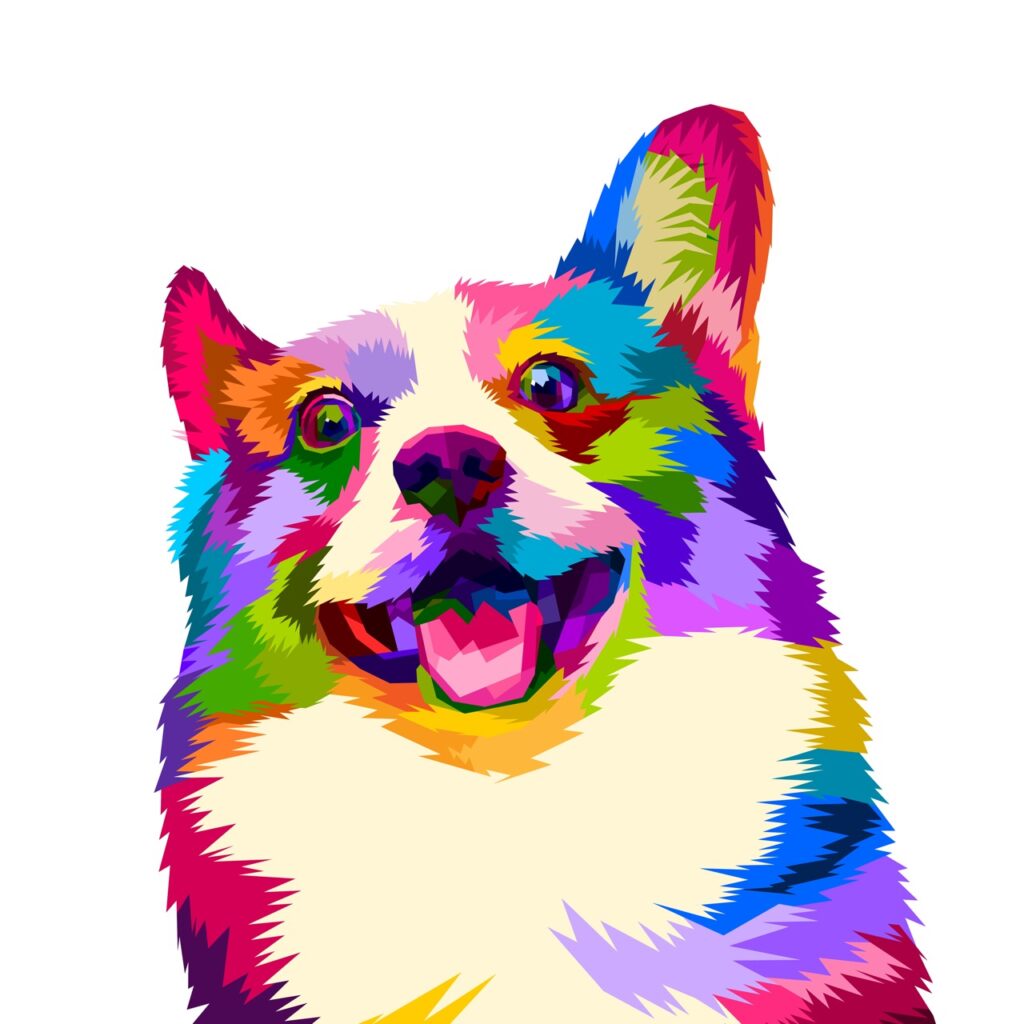 Rainbow Corgi